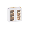 30"H Double Glass Door Wall Cabinets