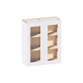 36"H Double Glass Door Wall Cabinets