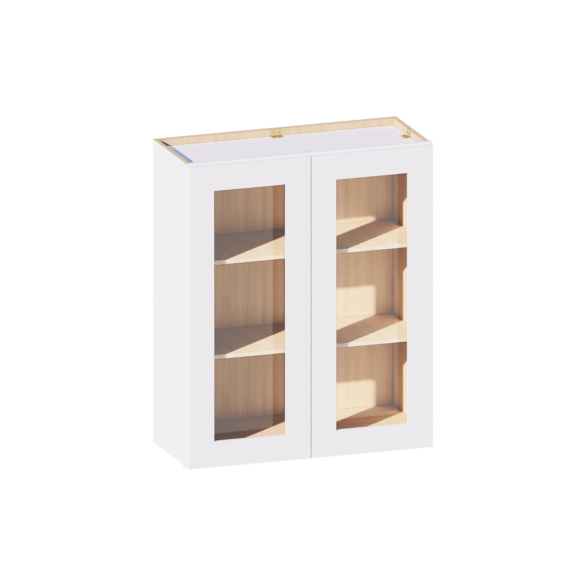 36"H Double Glass Door Wall Cabinets