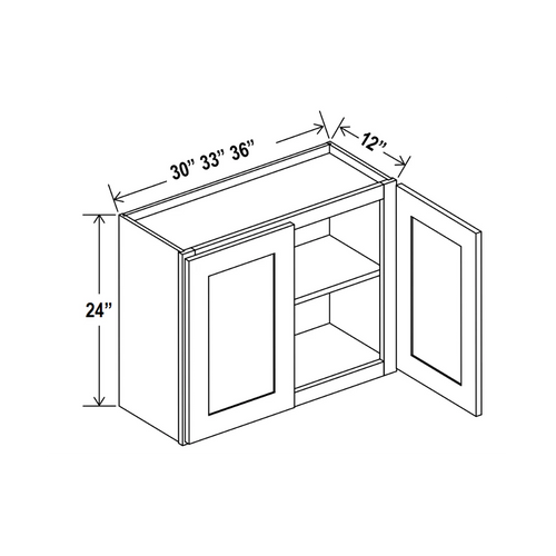 24"H Wall Cabinet (Double Door)