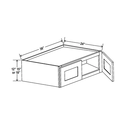 15"H Deep Refrigerator Cabinet