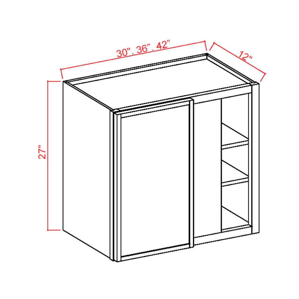 42"H Wall Blind Corner