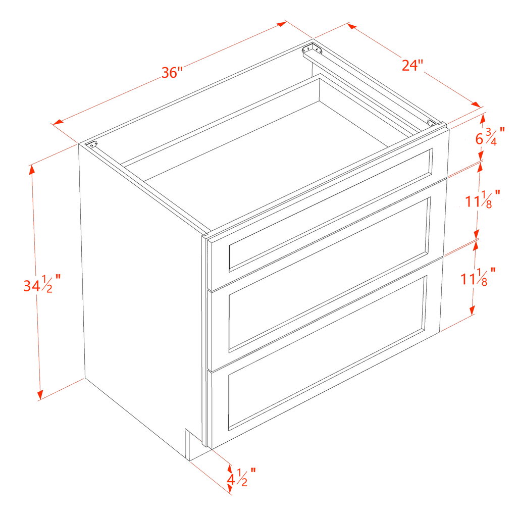 3 Drawer Base