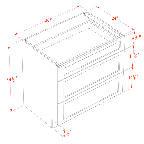 3 Drawer Base