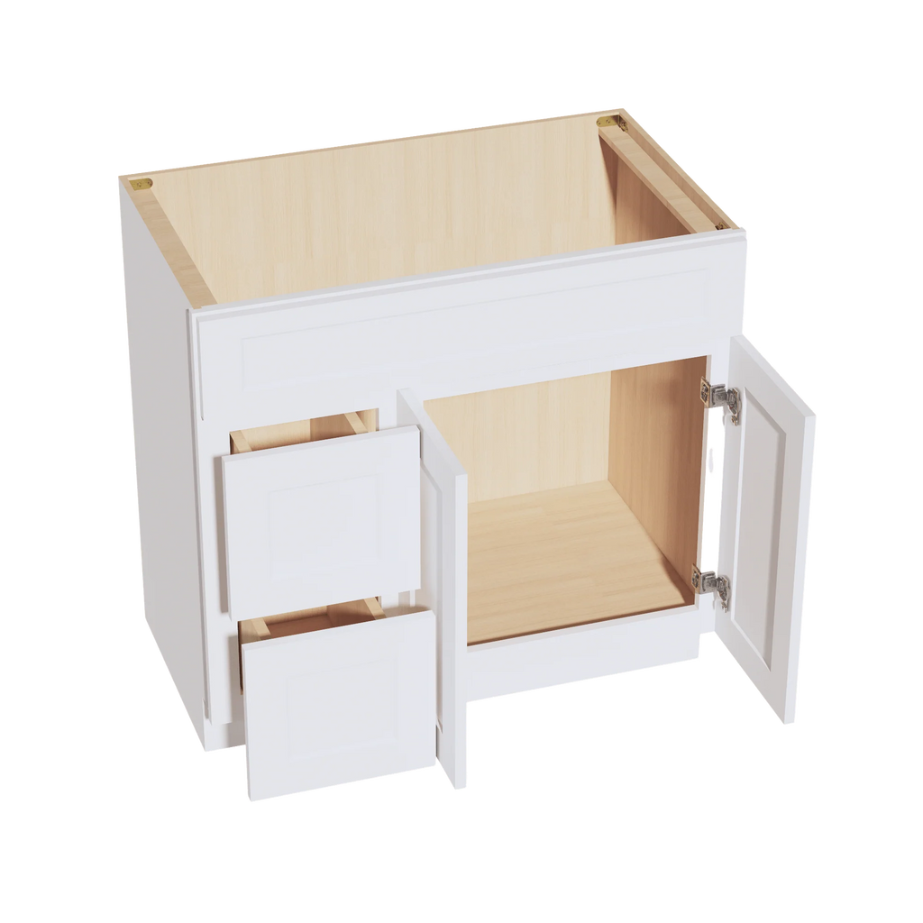 30''/36''W Vanity Sink Base Combo - Left