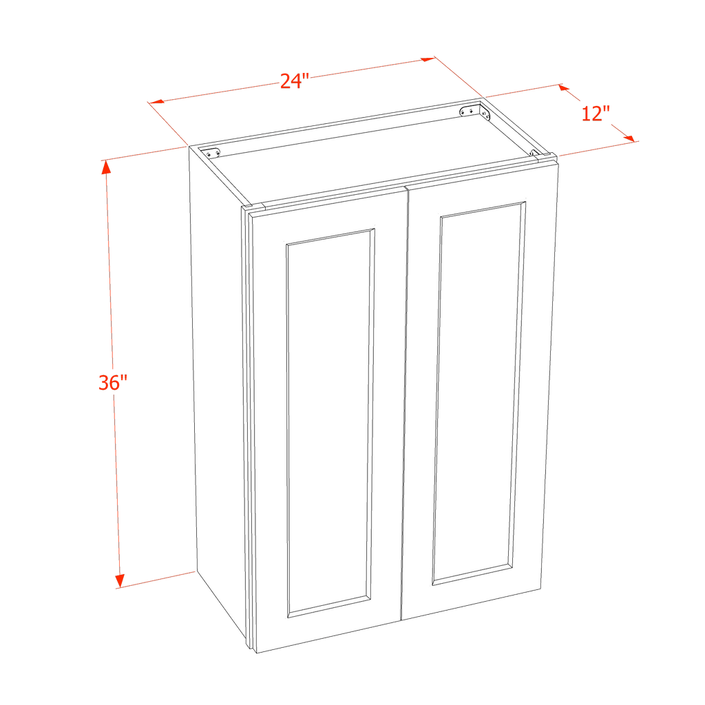 36"H Wall Cabinet (Double Door)