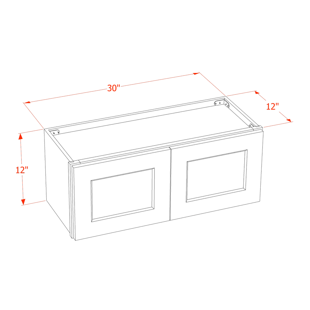 12"H Wall Cabinet (Double Door)